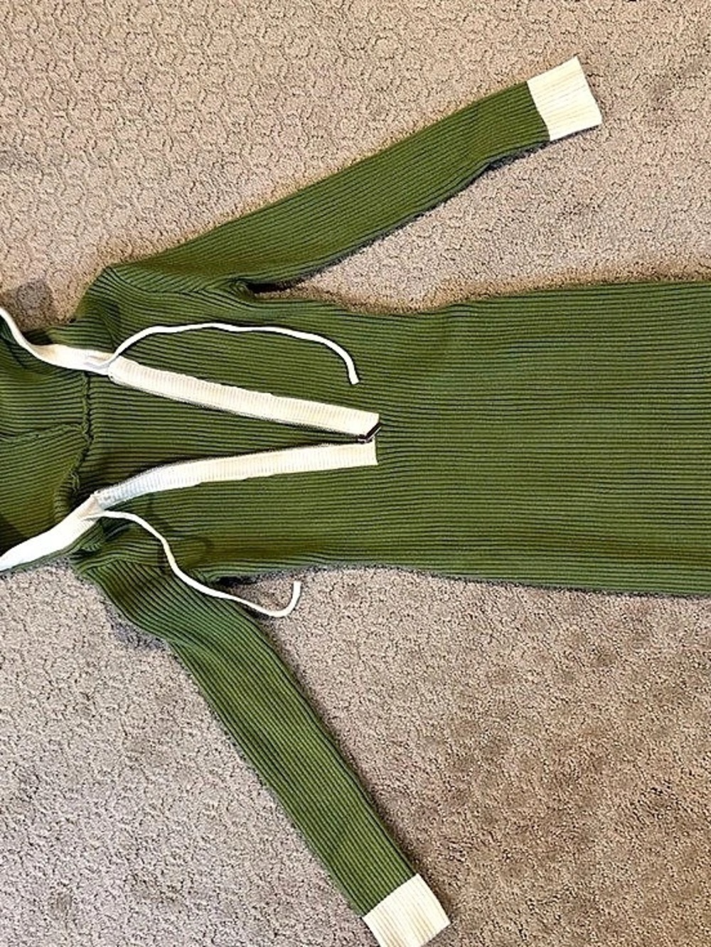 OYROSY Green Hooded Knitted Mini Dress NWT